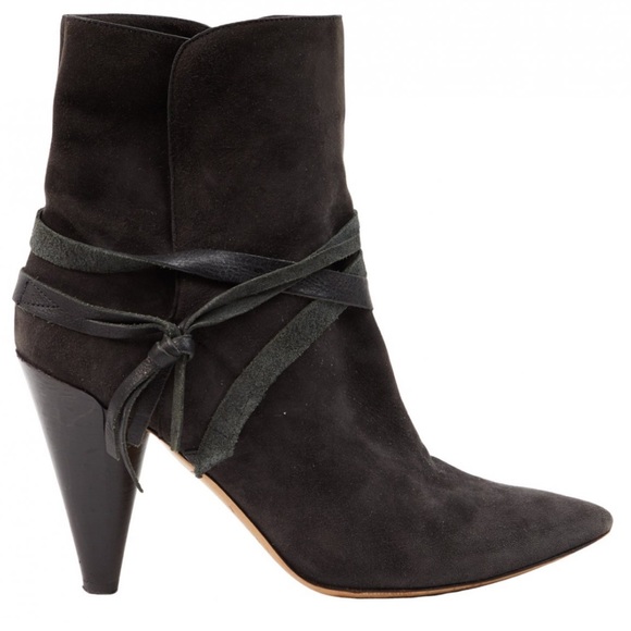 NWOT ISABEL MARANT suede leather grey ankle boot size 8 - Picture 1 of 14